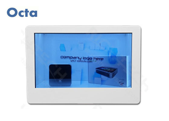 中国 65&quot; SDカード緩和されたガラスのパネルが付いている透明なLCD表示のビデオ ショーケース サプライヤー